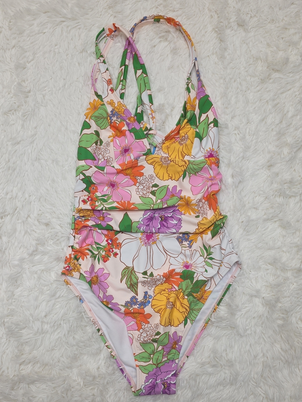 Cupshe- Floral One-Piece Swimsuit - Size M. NWT